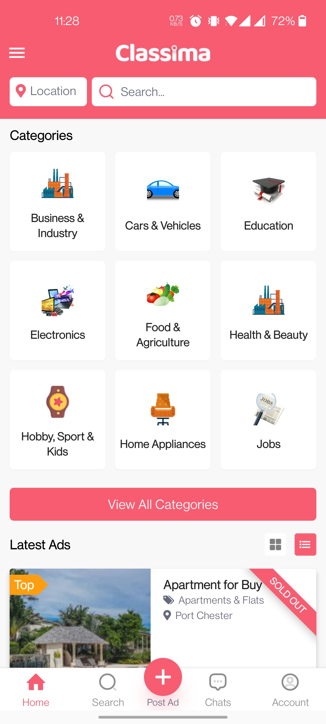 Classima Classified ads Android and iOS App